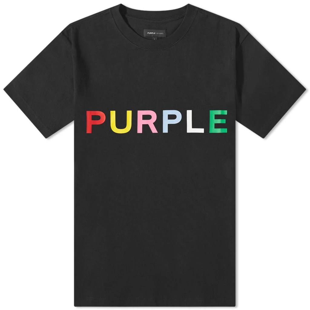 商品Purple Brand|Purple Brand Clean Multi Coloured Logo T-Shirt,价格¥544,第1张图片