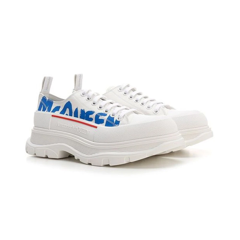 ALEXANDER MCQUEEN 男士白色皮革印花休闲运动鞋 682421-W4RQ9-9357 商品