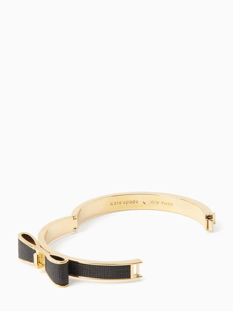 商品Kate Spade|perfectly placed hinged leather bow bangle,价格¥259,第3张图片详细描述