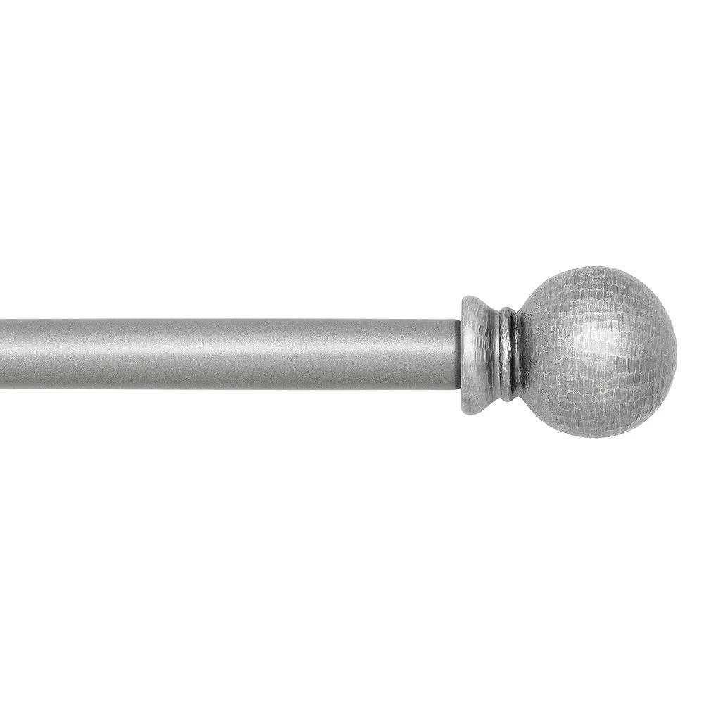 Farmhouse Adjustable Curtain Rod with Hammered Ball Finials, 48"-86" 商品