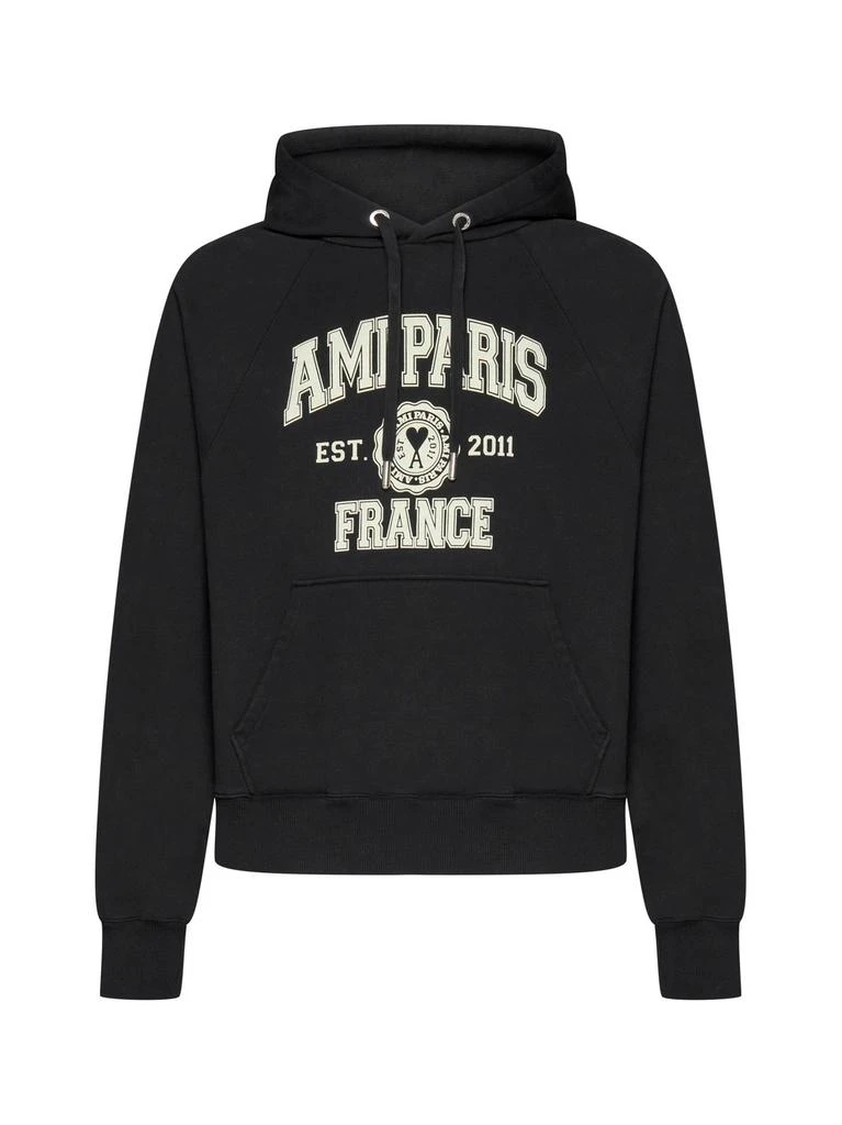 商品AMI|AMI Logo Printed Long-Sleeved Hoodie,价格¥1842,第1张图片