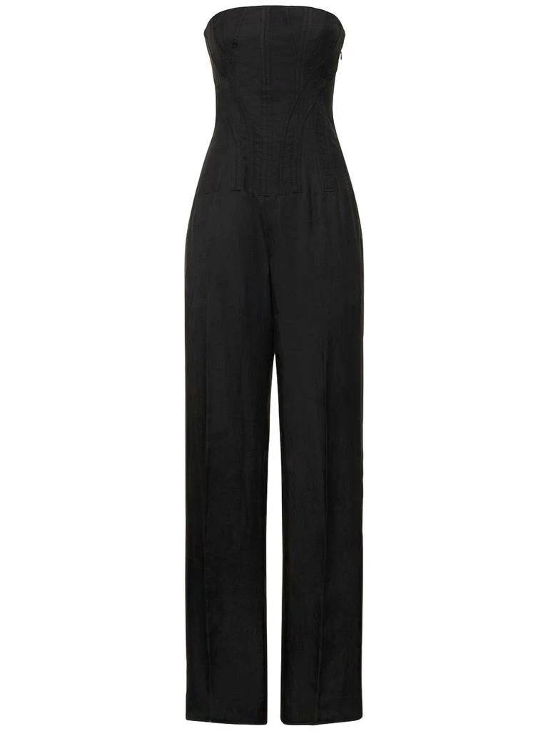 商品Stella McCartney|Crepe Corset Wide Leg Jumpsuit,价格¥9072,第1张图片