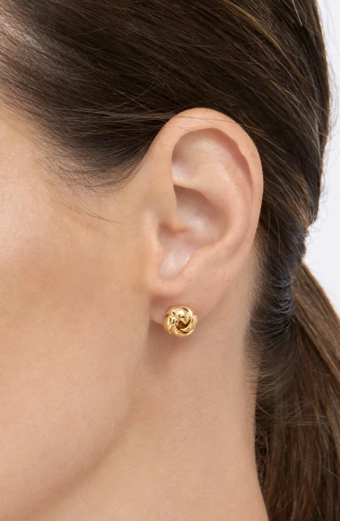 商品ADORNIA|Knot Stud Earrings gold,价格¥392,第2张图片详细描述