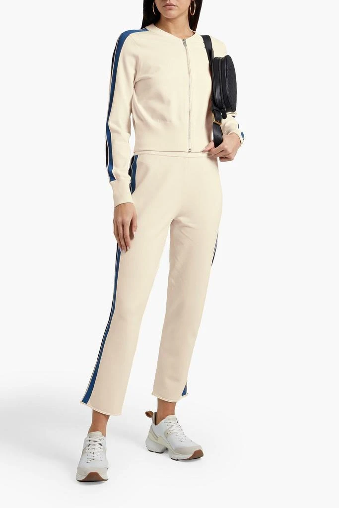 商品Theory|Cropped striped ponte track pants,价格¥342,第2张图片详细描述