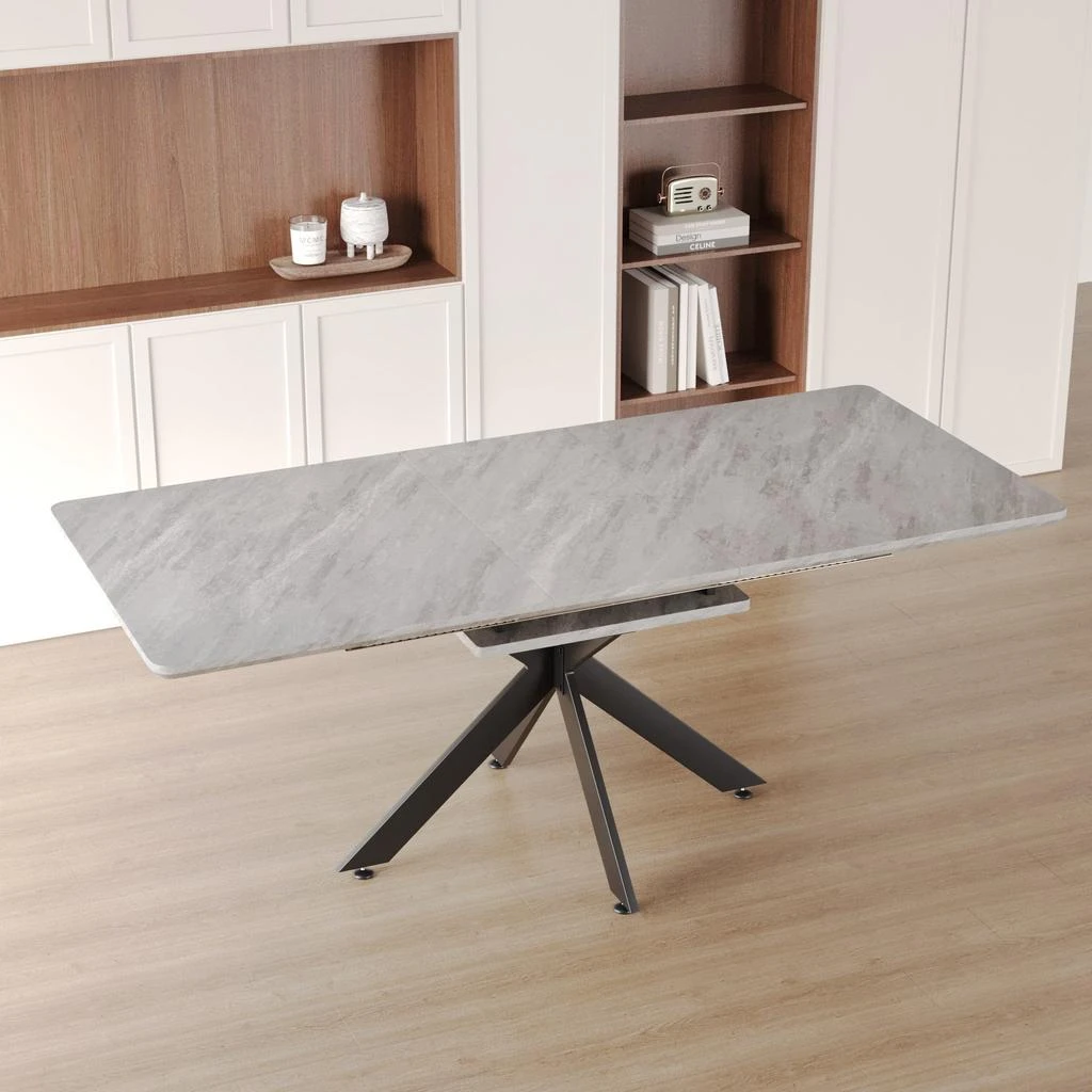 商品Streamdale Furniture|Streamdale Modern Space-Saving Dining Table Extends for 8-10 Guests,价格¥6778,第1张图片