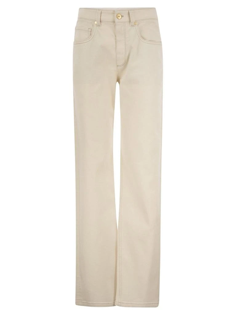商品Brunello Cucinelli|Brunello Cucinelli High-Waisted Straight-Leg Jeans,价格¥5212-¥6131,第1张图片