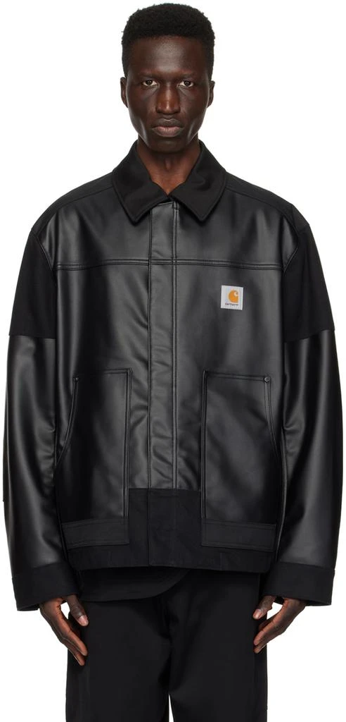 商品Junya Watanabe|Black Carhartt Work In Progress Edition Faux-Leather Jacket,价格¥10361,第1张图片