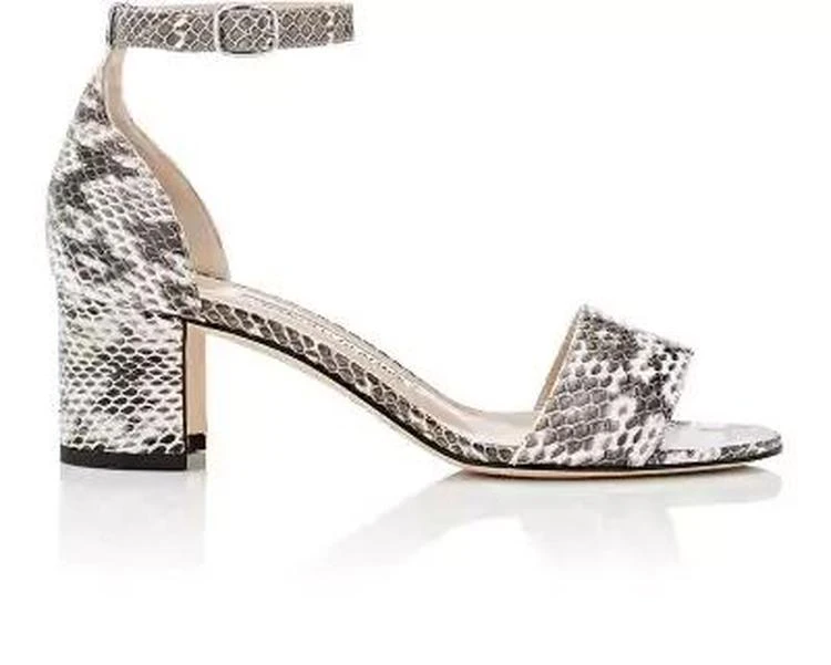 商品Manolo Blahnik|Lauratomod Snakeskin Sandals,价格¥4158,第1张图片