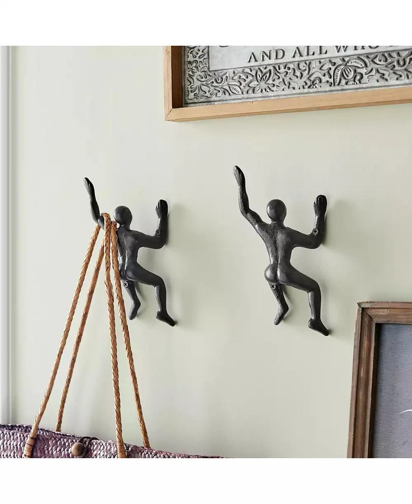 商品Danya B|"Wall Climber" Cast Iron Decorative 2-Piece Wall Mount Hook Set,价格¥263,第2张图片详细描述