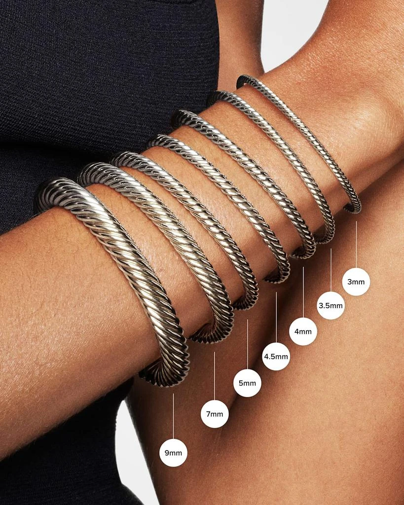 商品David Yurman|Modern Cable Flex Bracelet with Gemstones and Diamonds in Silver,价格¥3822,第4张图片详细描述