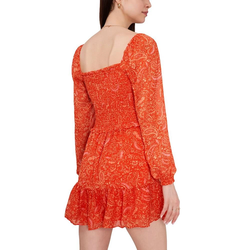 商品1. State|Printed Smocked Ruffle Hem Dress,价格¥331,第4张图片详细描述