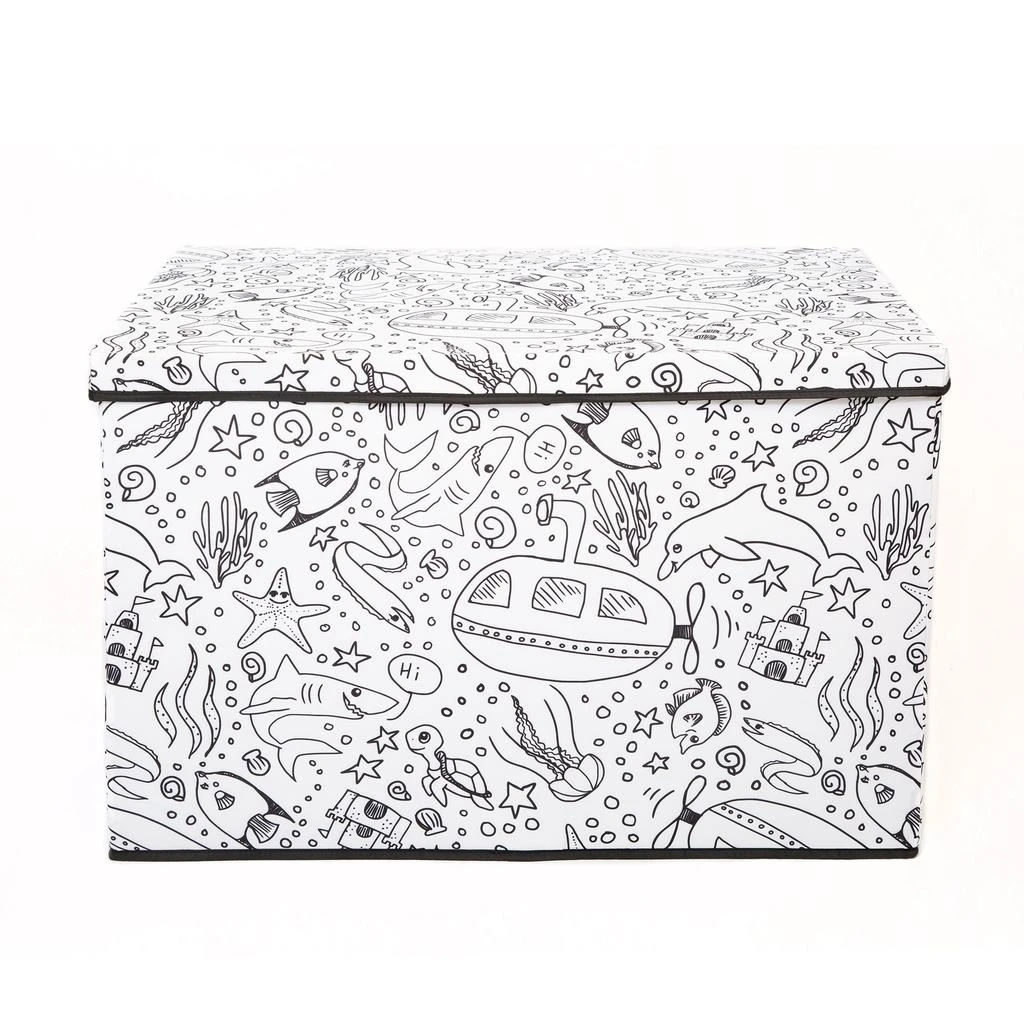 商品Baum|Home Outfitters Kid'S Coloring Lidded Medium Trunk W/ Removable Divider And 4 Pack Of Washable Markers,价格¥522,第4张图片详细描述