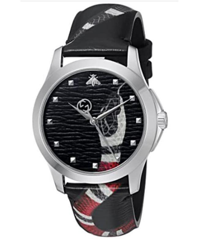商品Gucci|Gucci Le Marche Des Merveilles Black Dial  Leather Strap Women's Watch YA1264007,价格¥8198,第1张图片