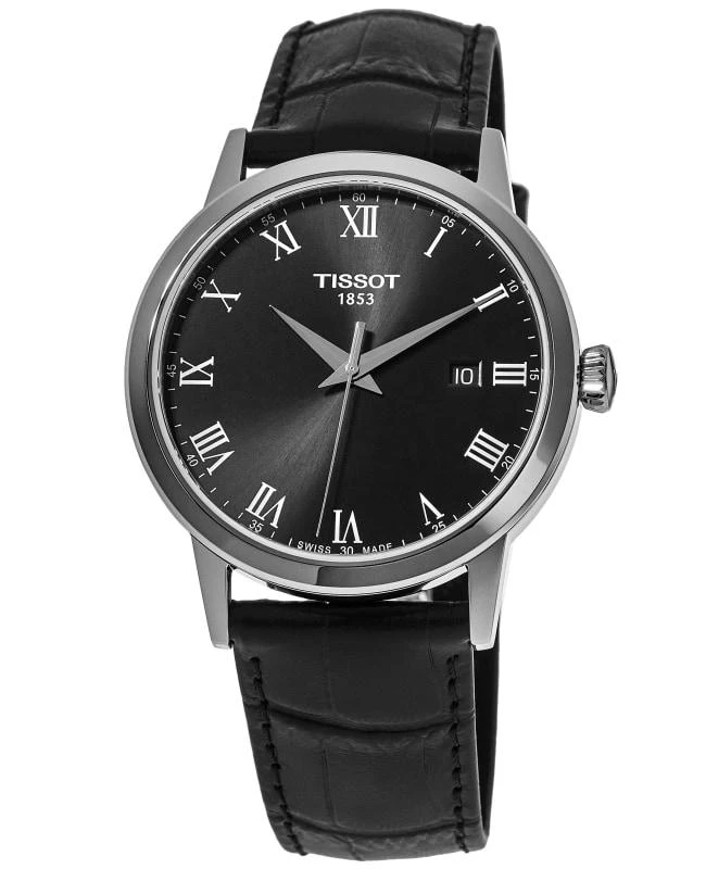 商品Tissot|Tissot Classic Dream Black Dial Leather Strap Men's Watch T129.410.16.053.00,价格¥2029,第1张图片