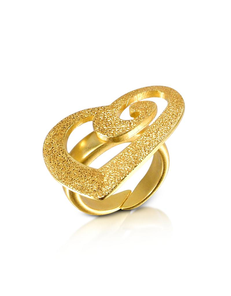 金银色刻纹镂空心形戒指商品第1张图片规格展示
