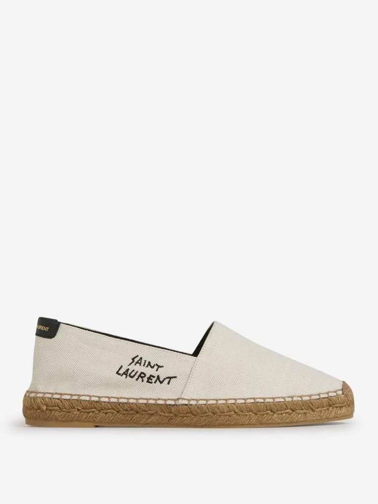 商品Yves Saint Laurent|Saint Laurent Embroidered Canvas Espadrilles,价格¥3912,第1张图片