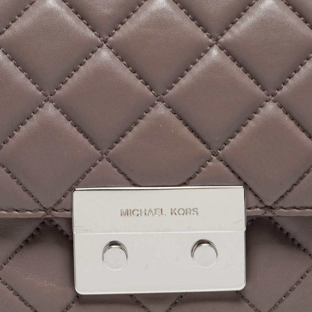 商品[二手商品] Michael Kors|Michael Kors Dark Beige Quilted Leather Sloan Shoulder Bag,价格¥1352,第7张图片详细描述