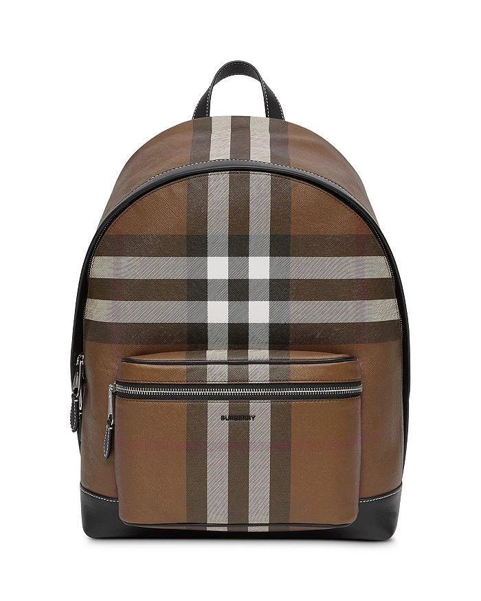 商品Burberry|Check & Leather Backpack,价格¥13020,第1张图片详细描述