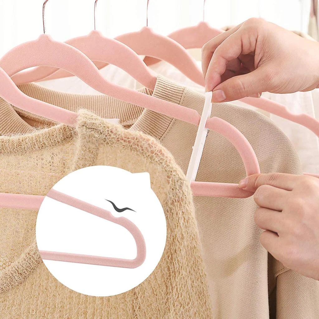 商品BreeBe|Pink Velvet Hangers 50 Pack for Coat,价格¥564,第4张图片详细描述