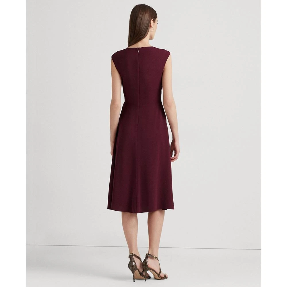 商品Ralph Lauren|Women's Buckle-Trim Georgette Cap-Sleeve Dress,价格¥356,第2张图片详细描述