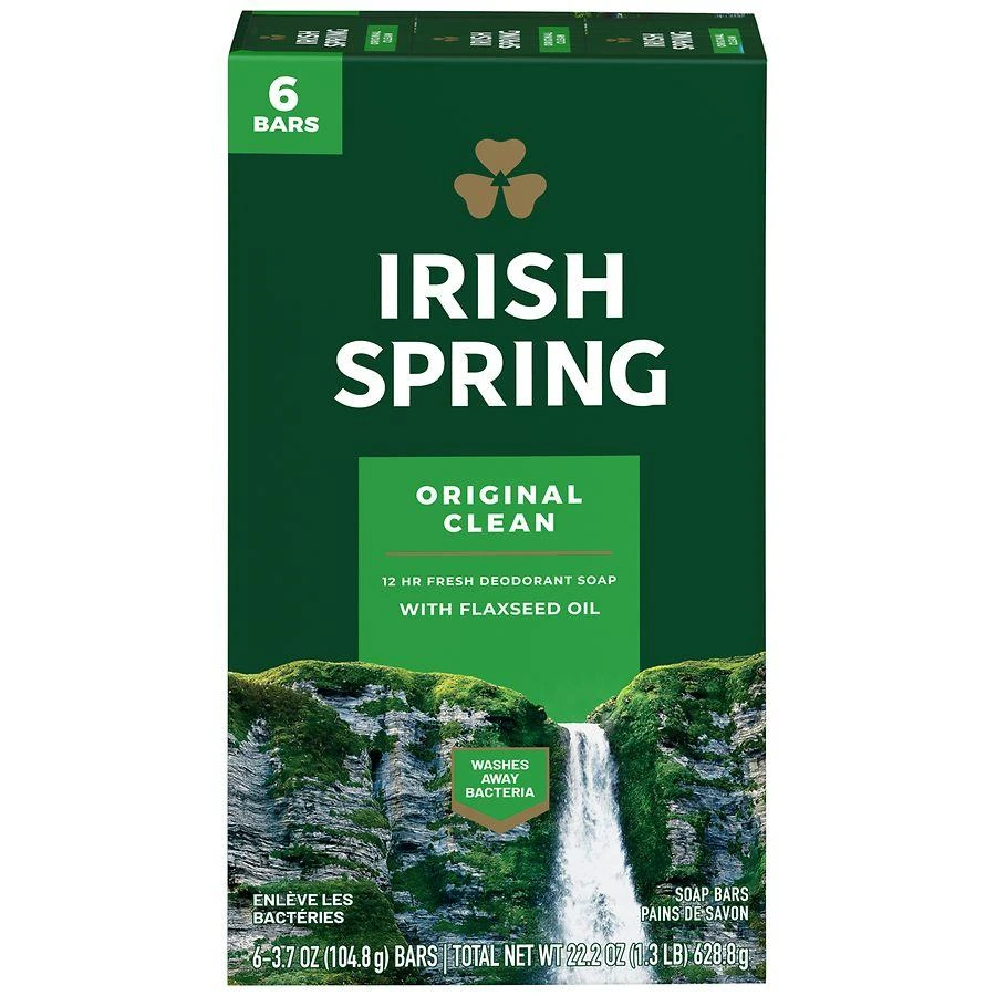 商品Irish Spring|Deodorant Bar Soap for Men Original Clean,价格¥56,第1张图片