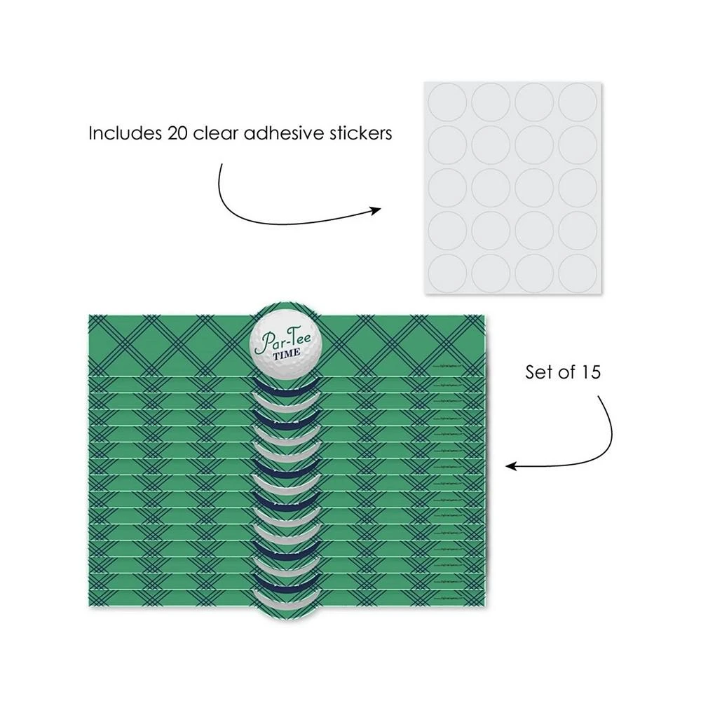 商品Big Dot of Happiness|Par-Tee Time - Golf - Party DIY Wrapper Favors and Decorations - Set of 15,价格¥97,第3张图片详细描述