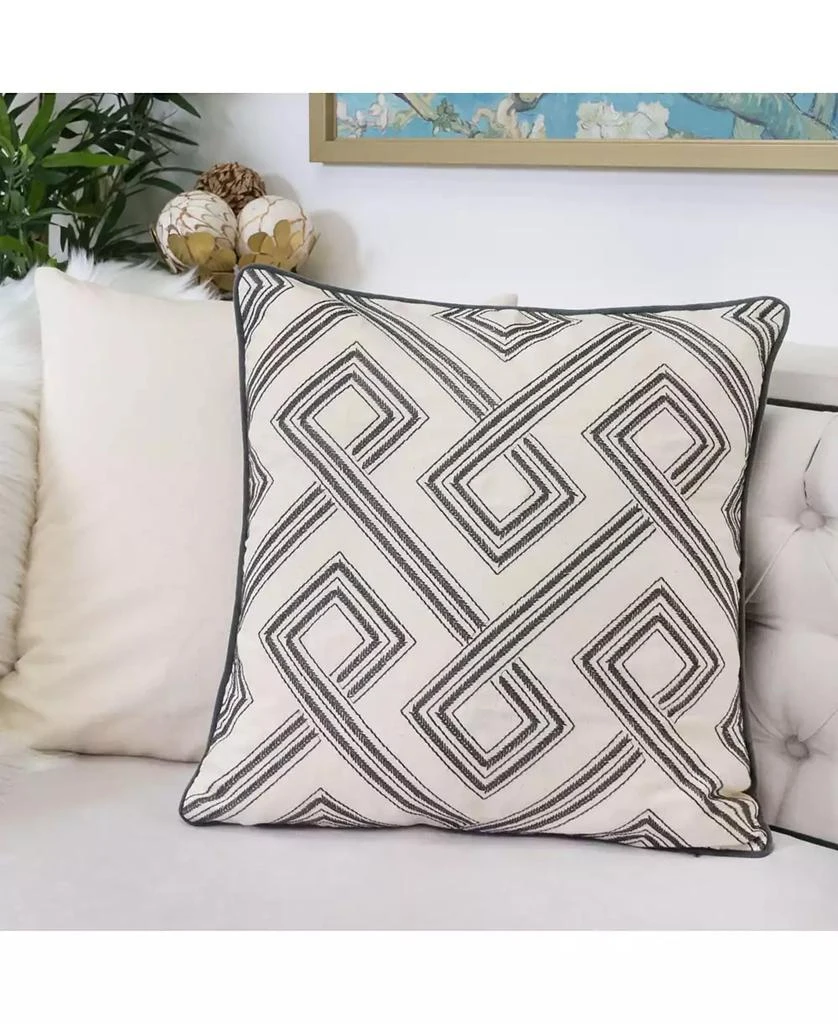 商品Homey Cozy|Camila Embroidery Square Decorative Throw Pillow,价格¥297,第2张图片详细描述