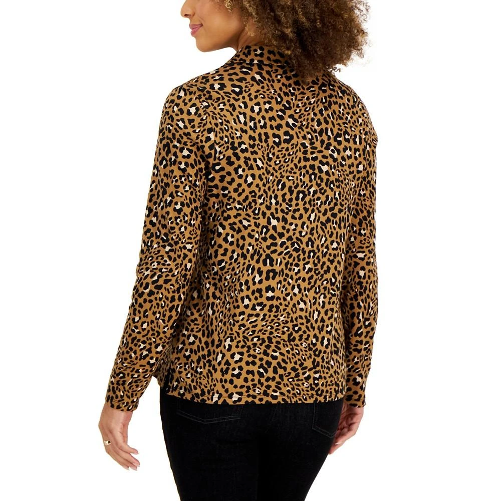 商品Charter Club|Petite Feline Spots Print Top, Created for Macy's,价格¥75,第2张图片详细描述