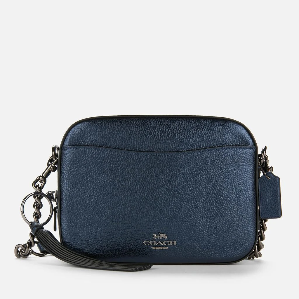 商品Coach|Coach Women's Metallic Leather Camera Bag - Midnight Blue,价格¥2241,第1张图片