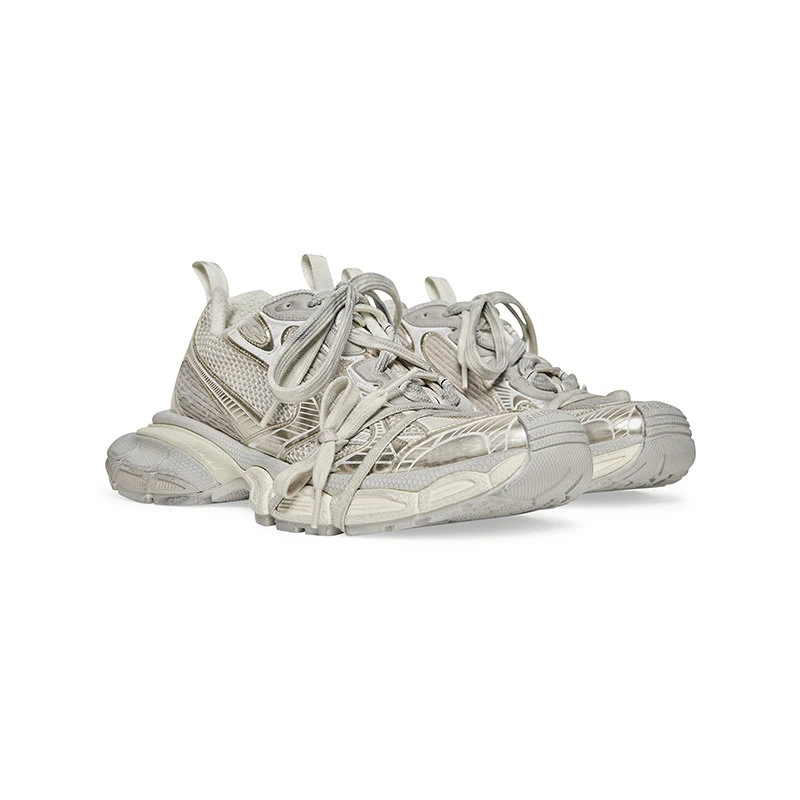 商品Balenciaga|【预售3-7天】巴黎世家23新款 女米银色磨损网布聚氨酯运动鞋734731W3XL49191,价格¥7780,第5张图片详细描述
