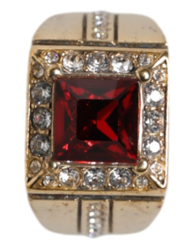 Dolce & Gabbana Gold Tone Sterling Silver 925 Crystals Ring 商品