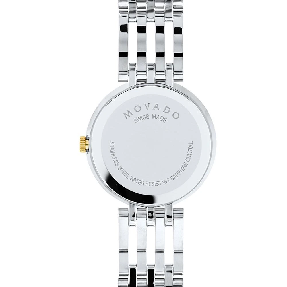 商品Movado|Women's Swiss Esperanza Diamond (1/4 ct. t.w.) Two-Tone PVD Stainless Steel Bracelet Watch 28mm,价格¥11538,第3张图片详细描述