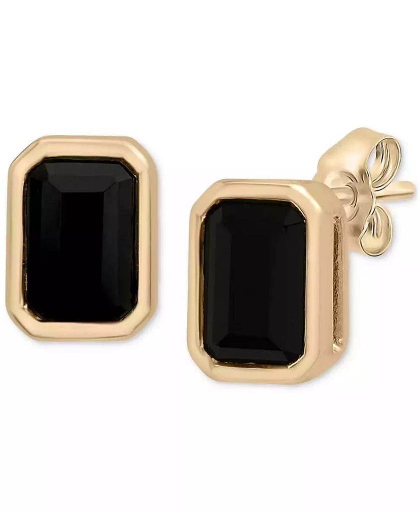 商品Macy's|3-Pc. Set Onyx Octagon Pendant Necklace, Ring & Stud Earrings in 14k Gold-Plated Sterling Silver,价格¥795,第5张图片详细描述