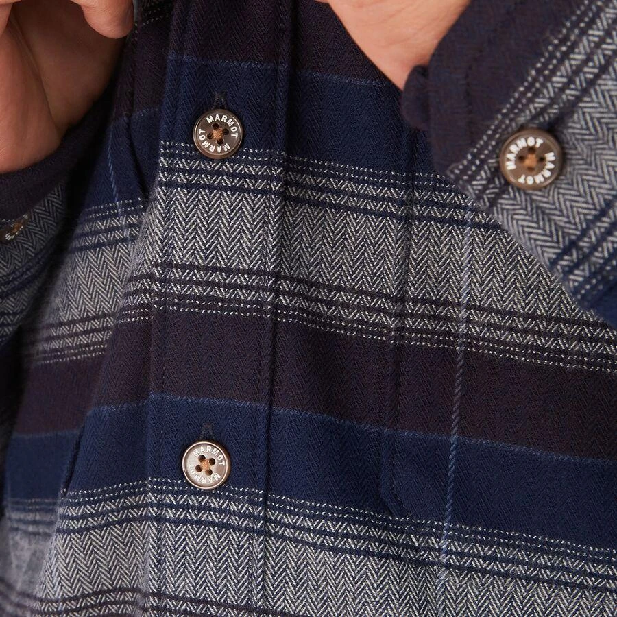 商品Marmot|Ridgefield Heavyweight Flannel Overshirt - Men's,价格¥249,第3张图片详细描述