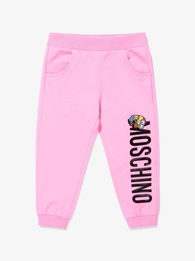 商品Moschino|Moschino Pink Baby Girls Cotton Minion Logo Tracksuit,价格¥1497,第2张图片详细描述
