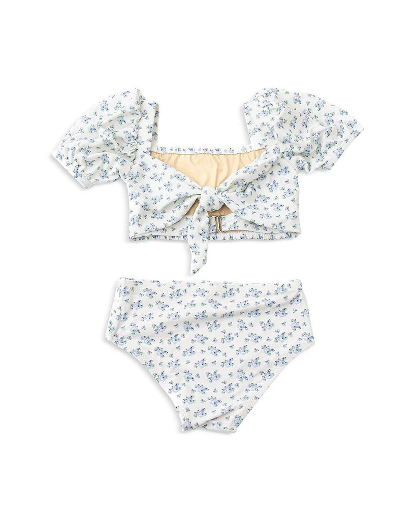 Girls' Cottage Floral Smocked Puff Sleeved Two Piece Swimsuit - Little Kid, Big Kid 商品