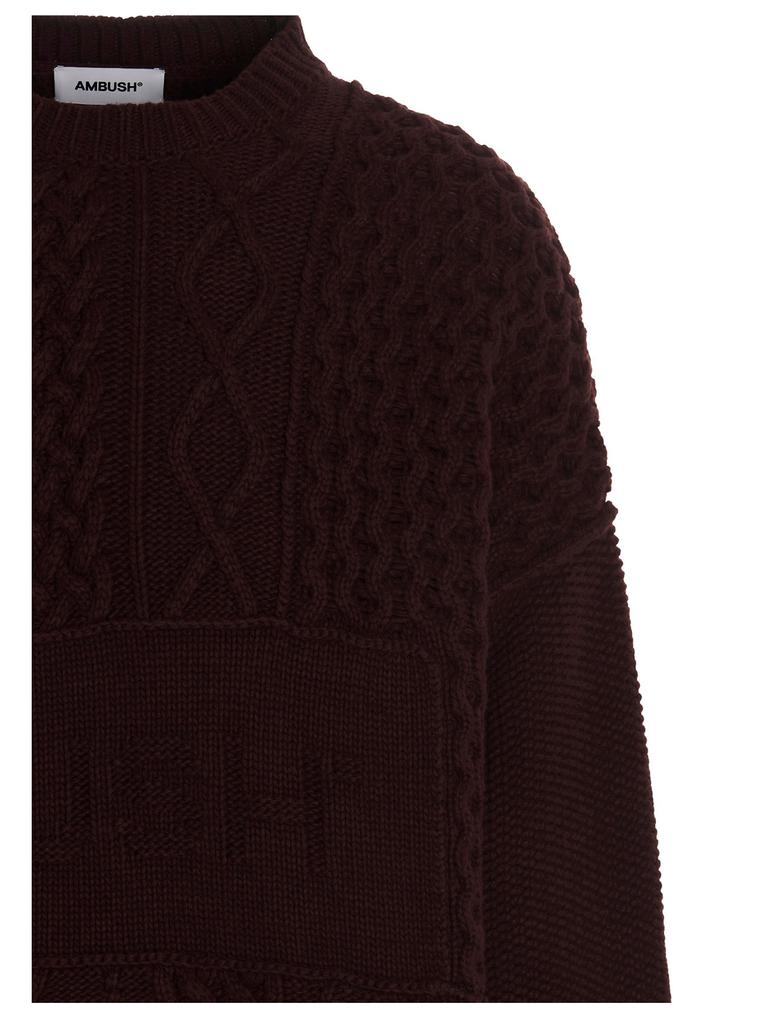 Logo braided sweater商品第3张图片规格展示