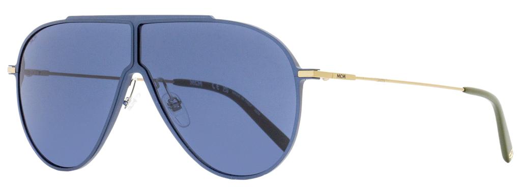MCM Unisex Navigator Sunglasses MCM502S 423 Matte Blue/Gold 65mm商品第1张图片规格展示