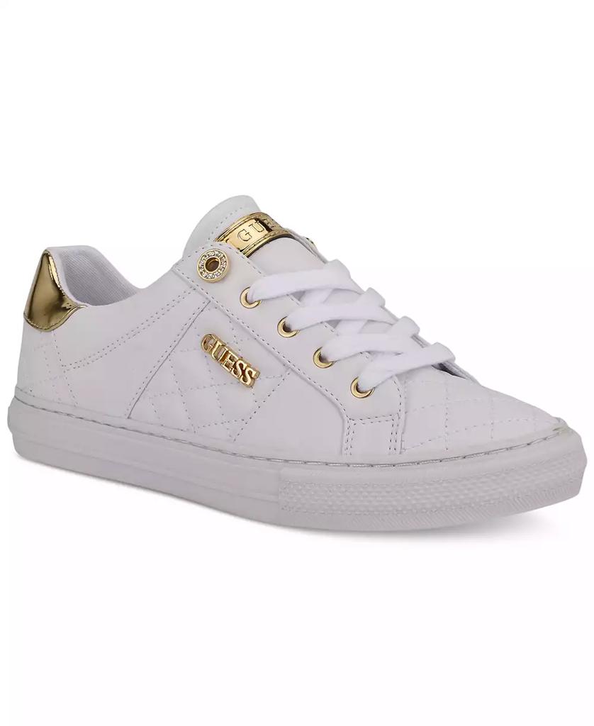ラブブ GUESS Women's Loven Lace-Up Sneakers - Casual Shoes - Free