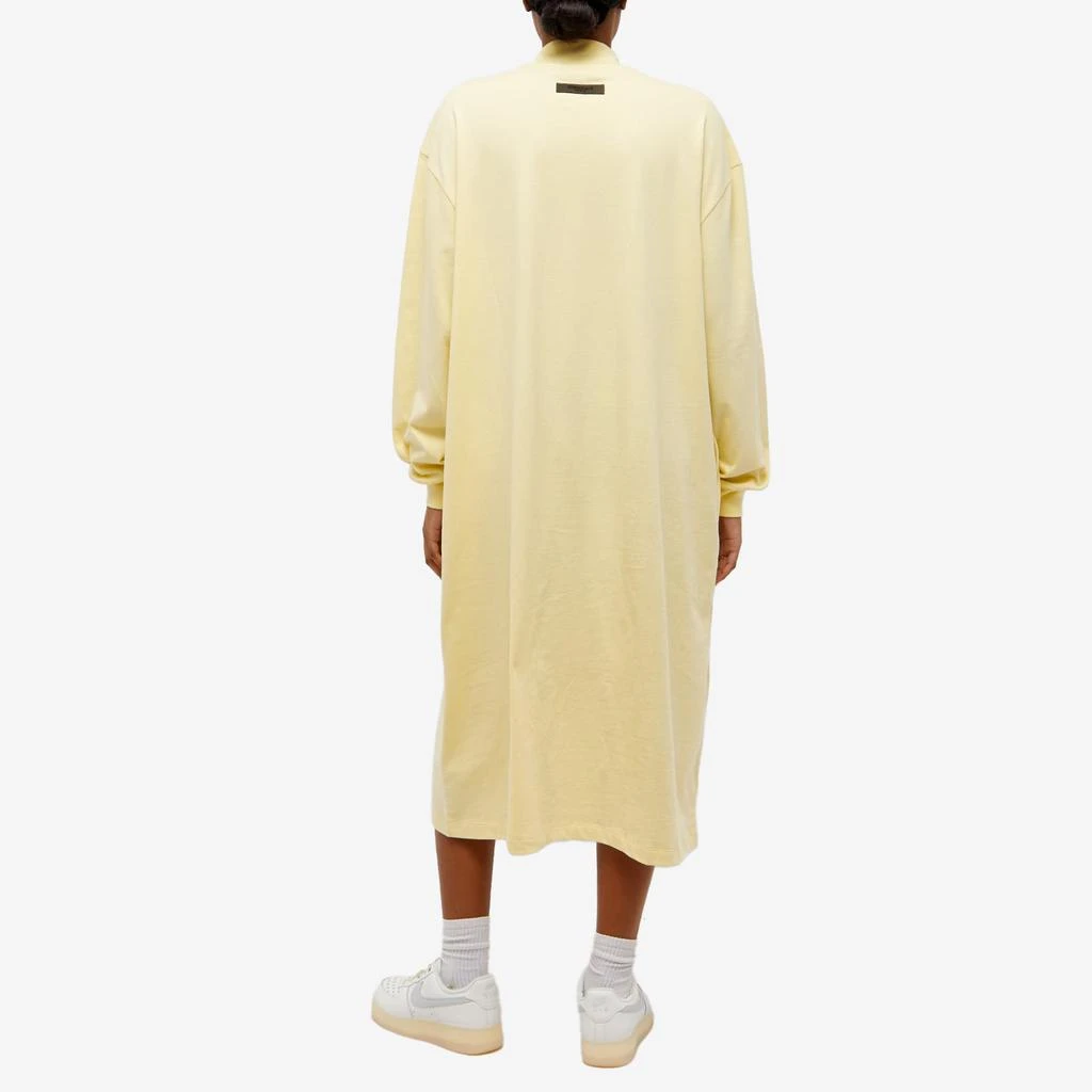 商品Essentials|Fear of God ESSENTIALS Long Sleeve Logo Dress - Canary,价格¥304,第3张图片详细描述