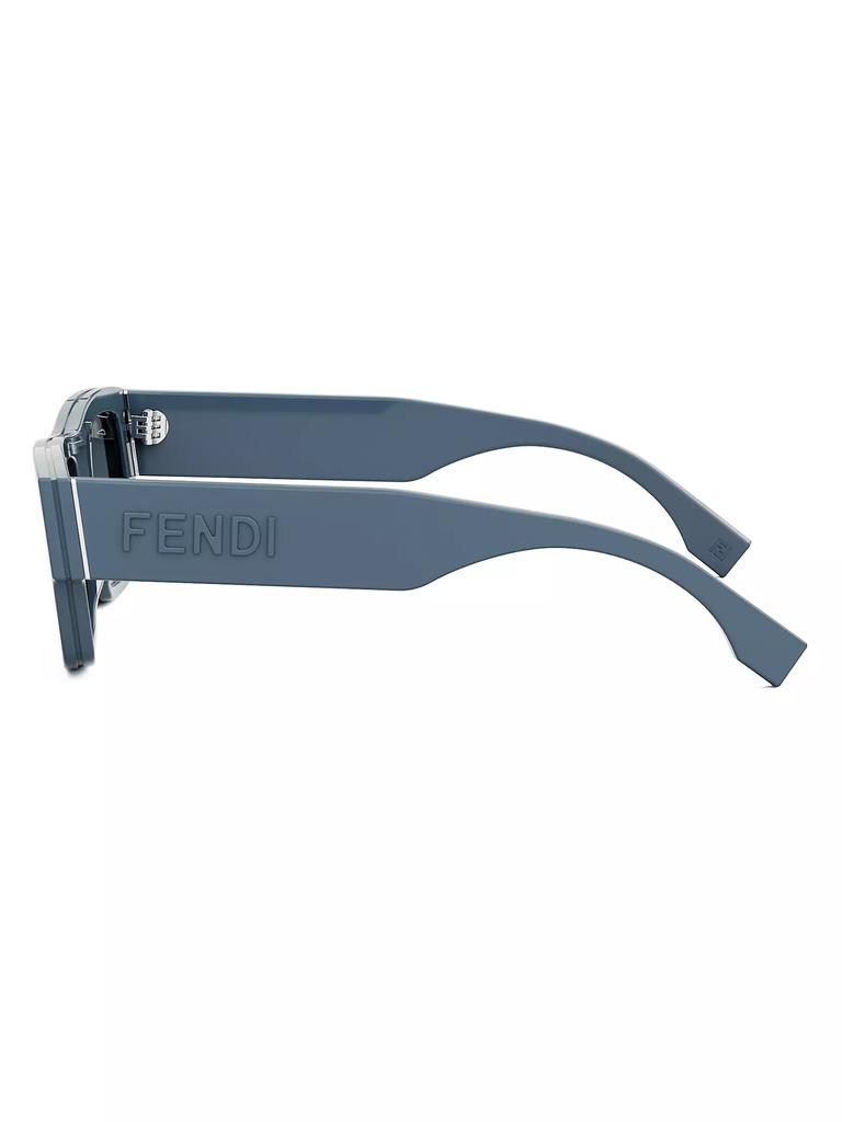 Fendi Signature 53MM Rectangular Sunglasses - Accessories