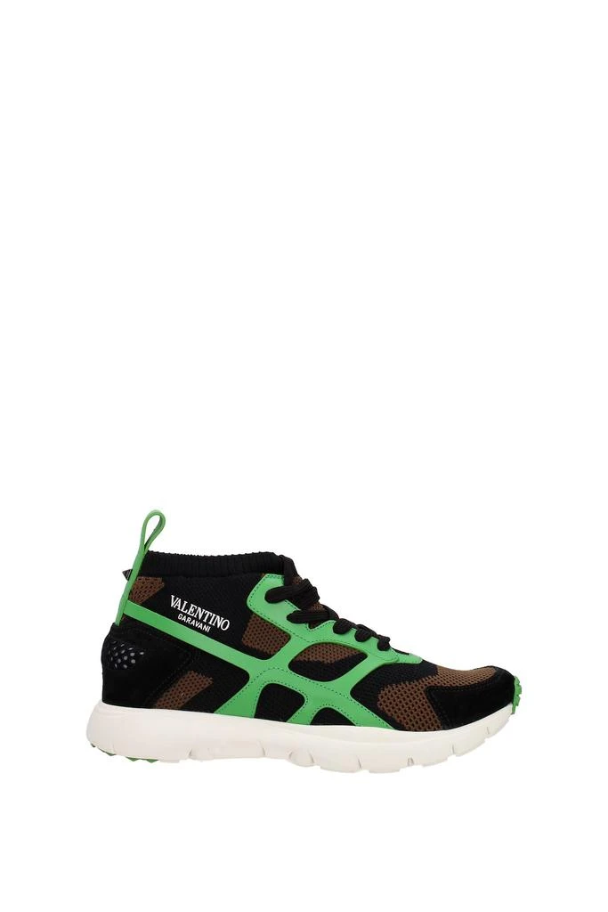 商品Valentino|Sneakers Fabric Black Green,价格¥1875,第1张图片