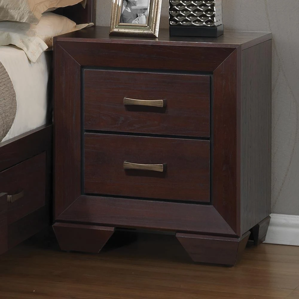 商品Coaster Co. of America|Kauffman 2-drawer Nightstand Dark Cocoa,价格¥1535,第3张图片详细描述