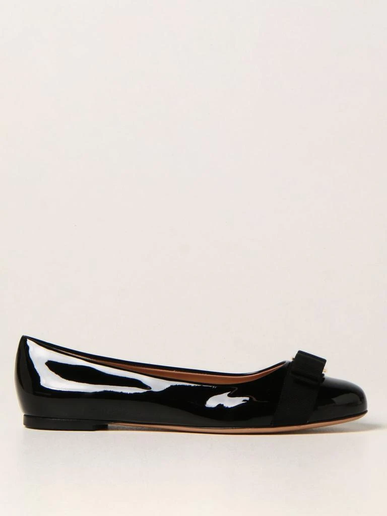 商品Salvatore Ferragamo|Ferragamo Varina patent leather ballet flats,价格¥3121,第1张图片