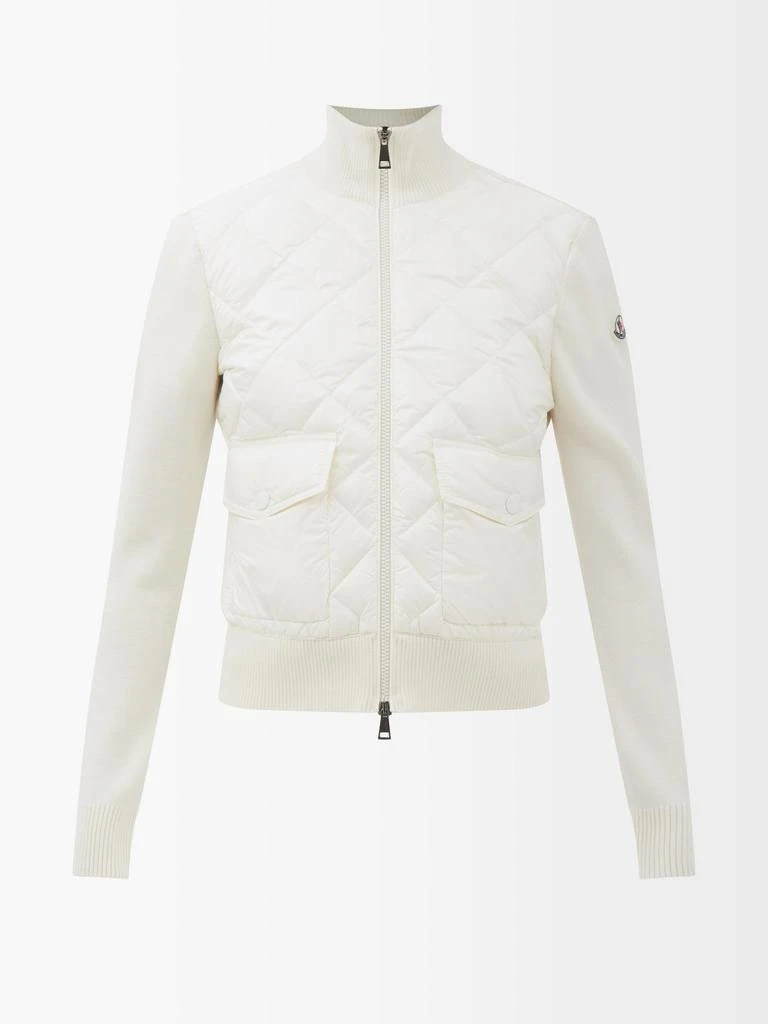 商品Moncler|High-neck quilted shell and wool jacket,价格¥7042,第1张图片