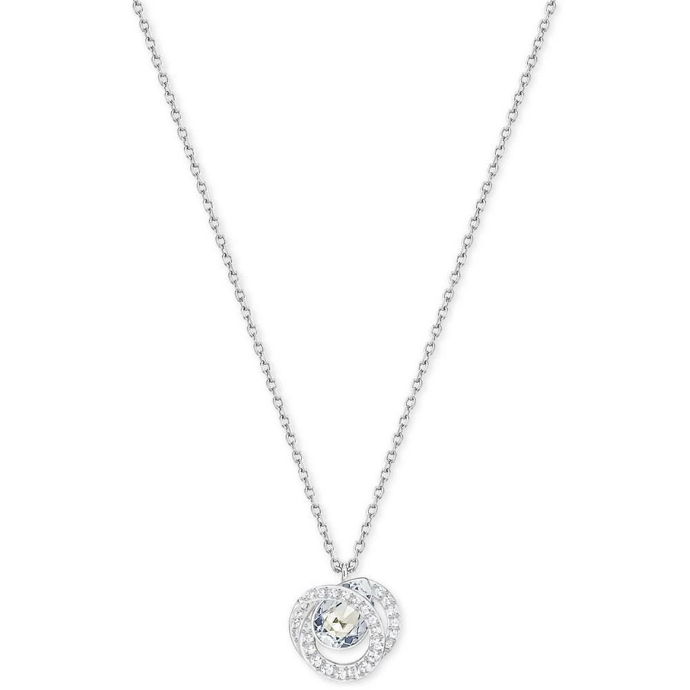 商品Swarovski|Generation Silver-Tone Spiral Crystal Pendant Necklace,价格¥744,第1张图片