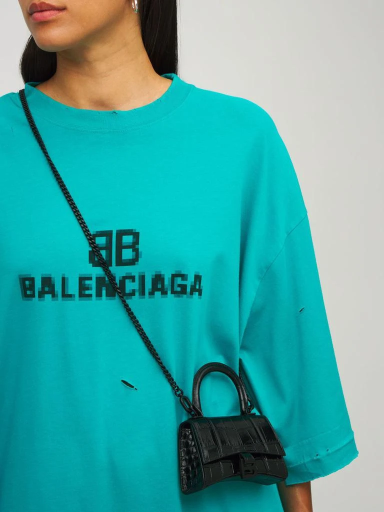 商品Balenciaga|Mini Hourglass Embossed Leather Bag,价格¥11882,第2张图片详细描述