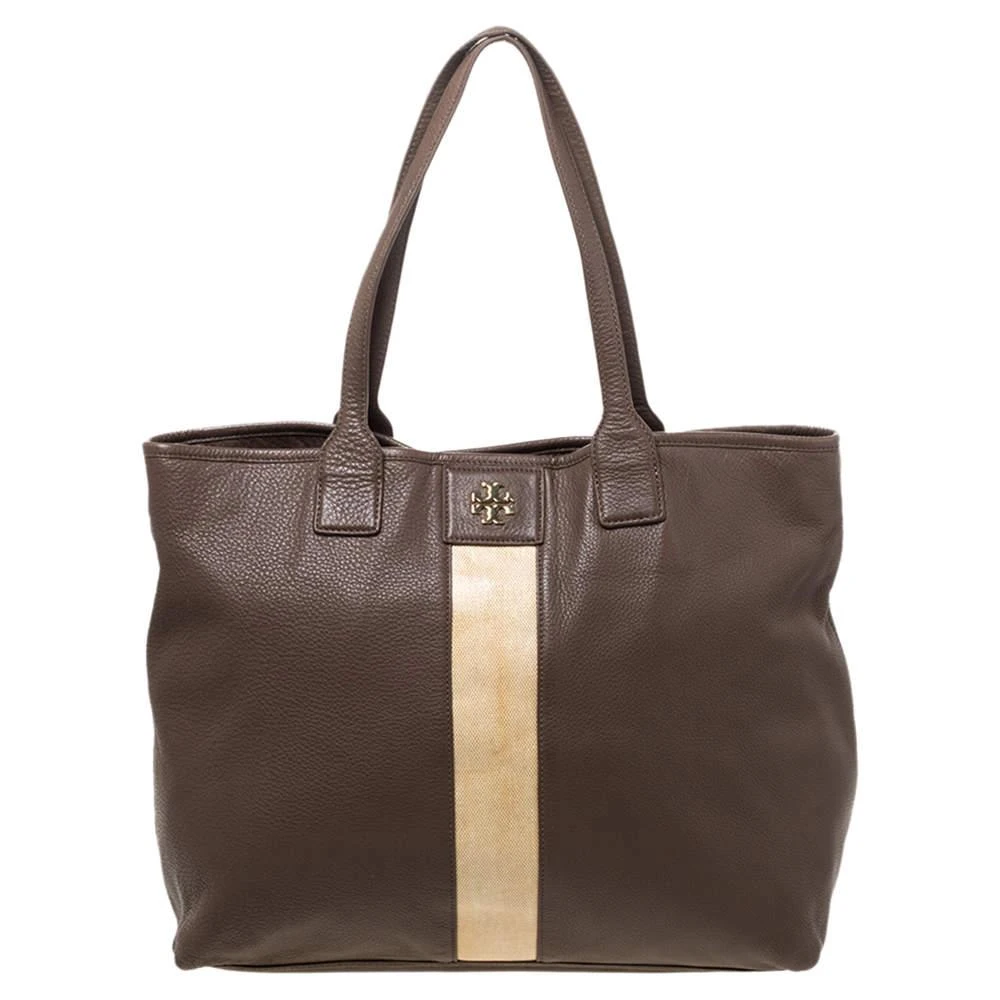 商品[二手商品] Tory Burch|Tory Burch Brown/Beige Leather Shopper Tote,价格¥1656,第1张图片