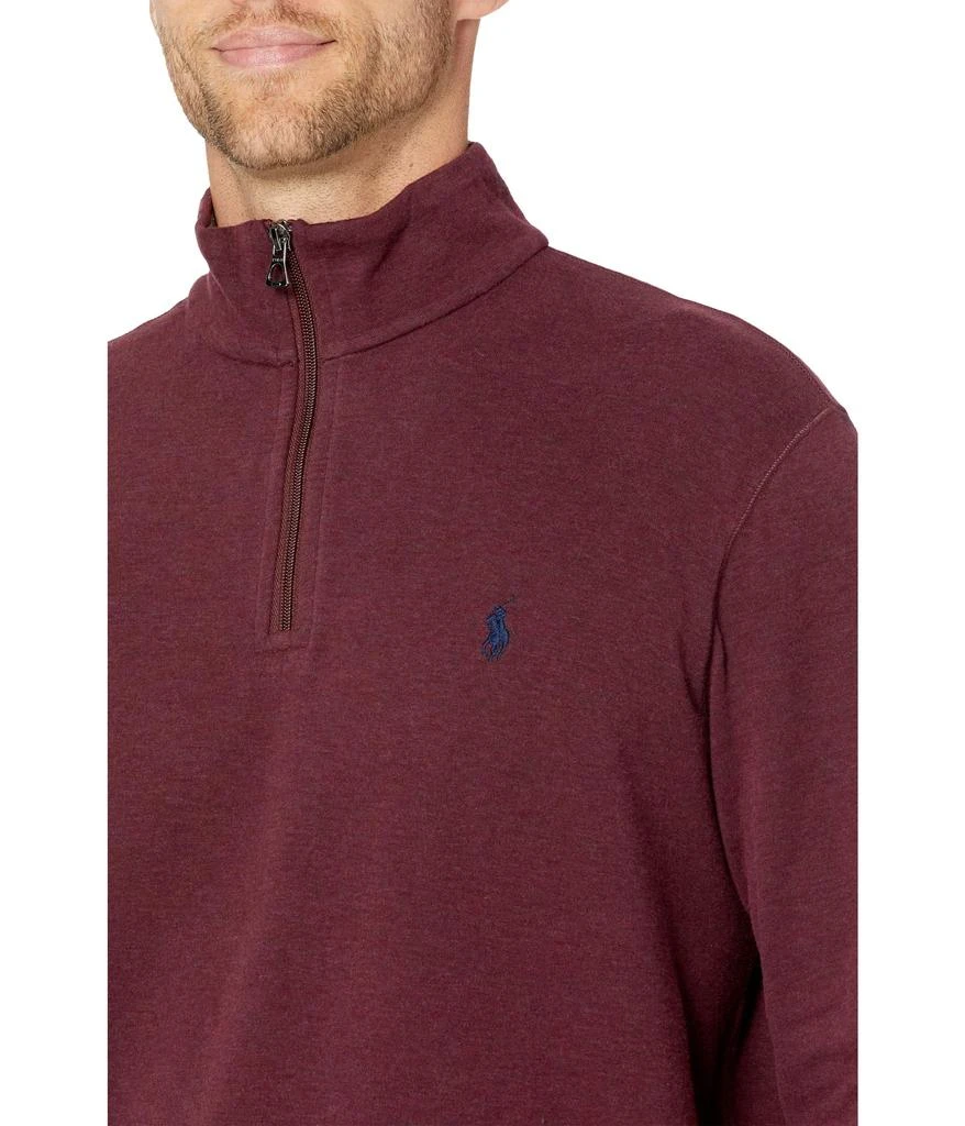 商品Ralph Lauren|Long Sleeve Lux Jersey Quarter Zip Pullover,价格¥374,第3张图片详细描述