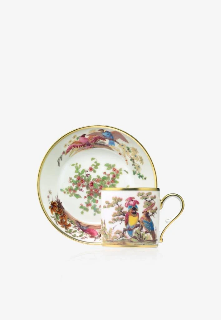 商品Ancienne M.Royale|Aux Perroquets Porcelain Litron Cup and Saucer - Set of 2,价格¥3528,第1张图片